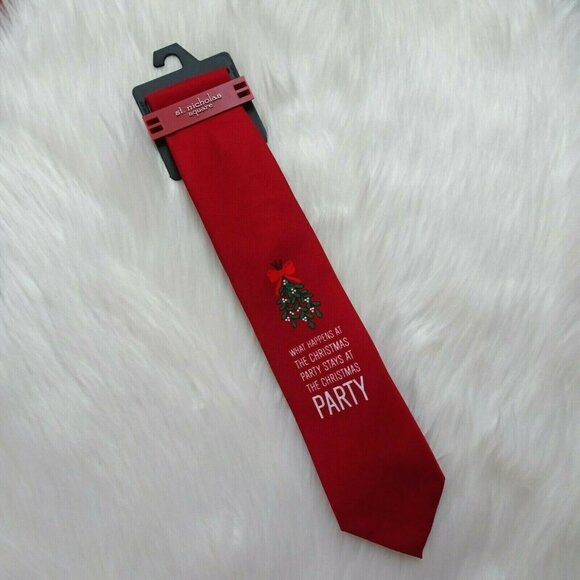 💰3/$25 NWT St. Nicholas Square Men's Neck Tie Holiday Christmas Party  Novelty - Picture 12 of 12